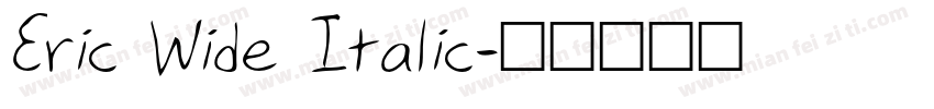 Eric Wide Italic字体转换
